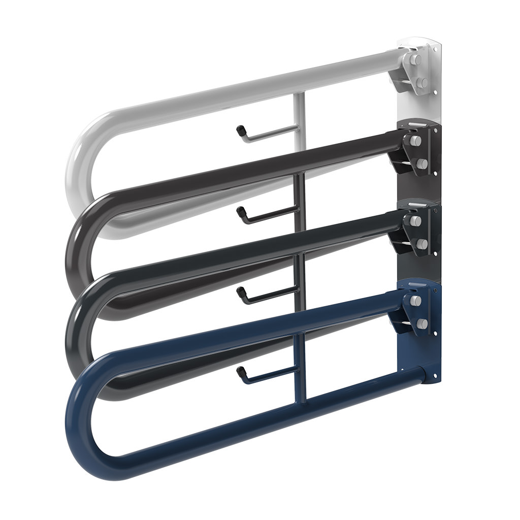 Trombone Lift and Lock Hinged Support Rail