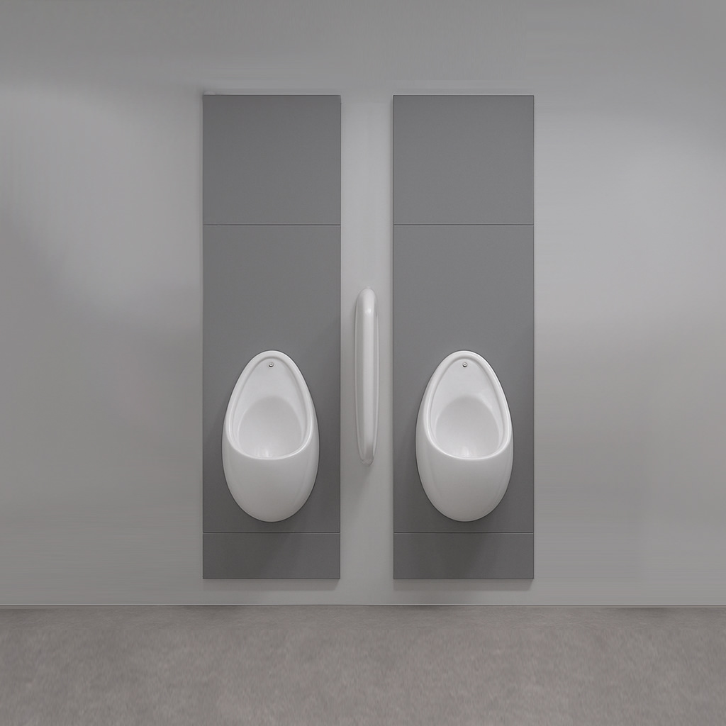 Two Urinal Set with Concealed Cistern