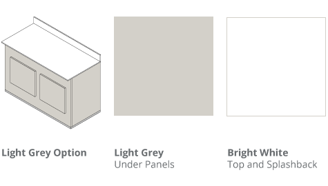 Vanity Unit Colour Option - Light Grey and White