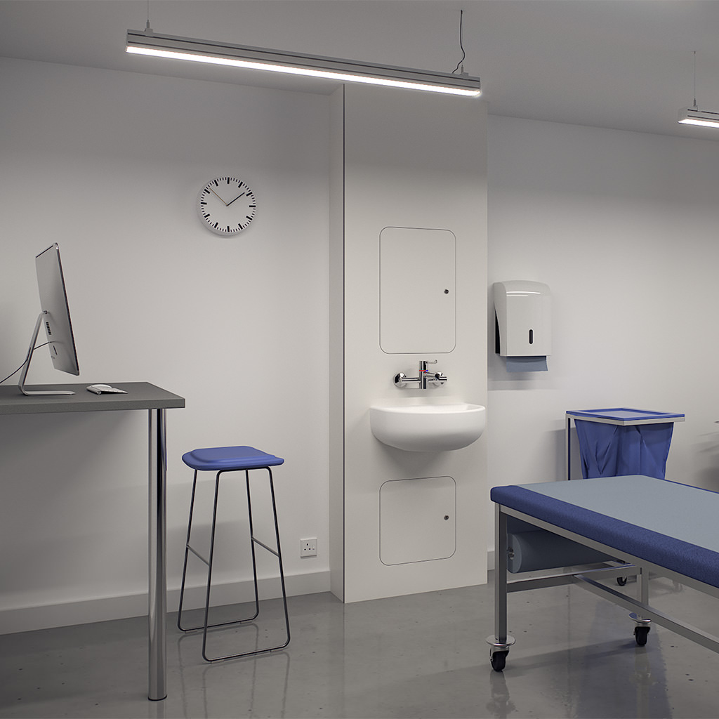 White Full-Height IPS Unit in NHS Treatment Room